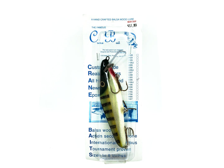 Crane 306 Musky Shad, Green Perch/White Belly Color, New on Card