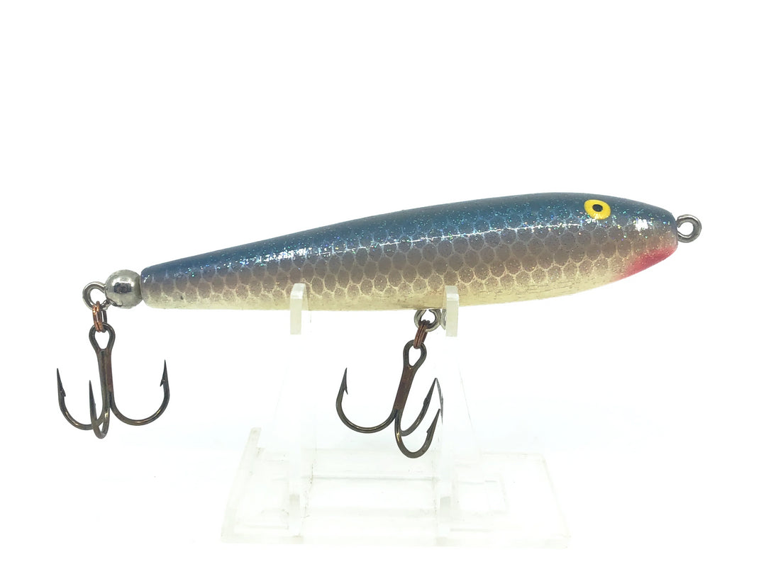 Bomber Wooden Cigar, Blue Flitter/White Color