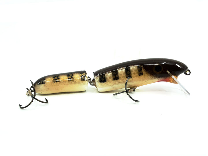 Crane Jointed 206J Musky Lure, Brown Perch/White Belly Color