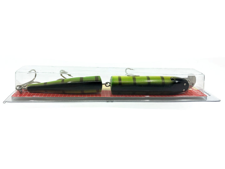 Creek Chub Wooden Giant Jointed Pikie 800, PE Perch Color, New on Card Old Stock