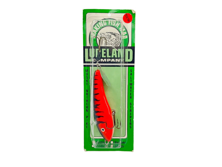 Lureland Co. Spitfire, Fluorescent Orange/Black Back Color on Card