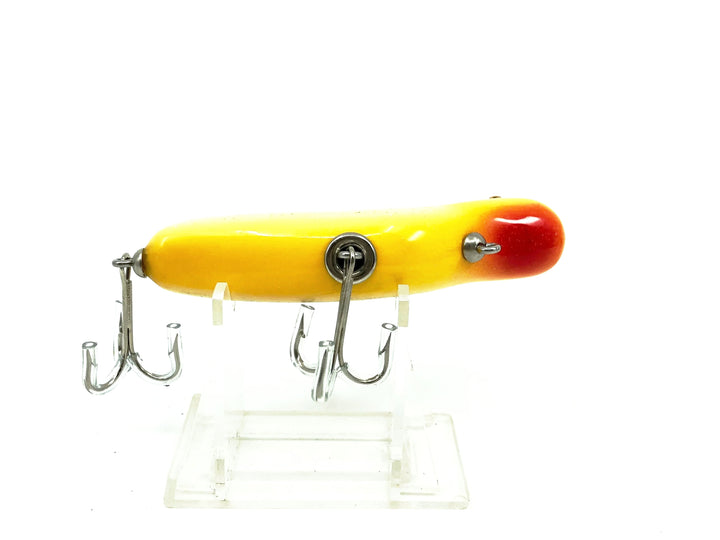 Musky Dan (XXX Lures) Topwater Walking Bird Bait, Yellow Flitter Color