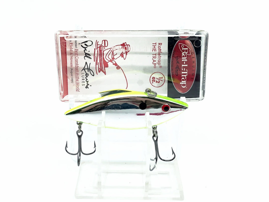 Bill Lewis Classics Rat-L-Trap #141 Chrome/Chartreuse Color 1/2 oz with Box Old Stock