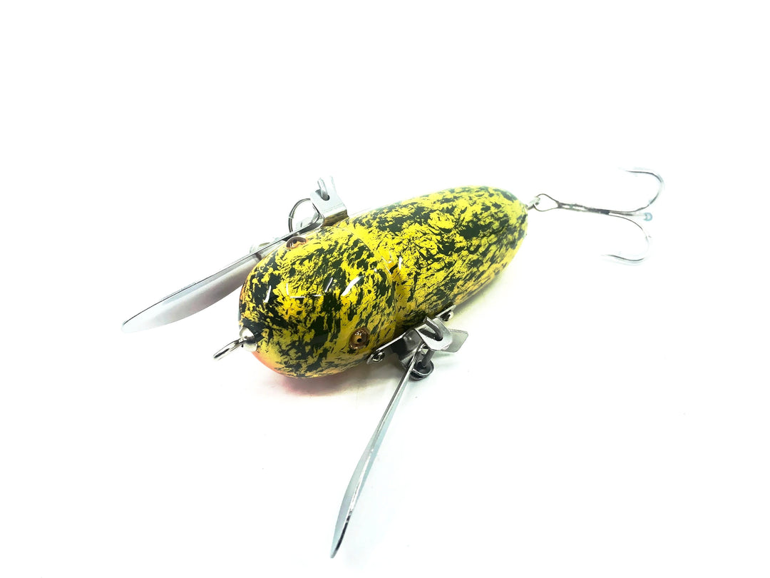 Musky Dan (XXX Lures) Husky Crazy Crawler 4 1/8", Frog Pattern Color
