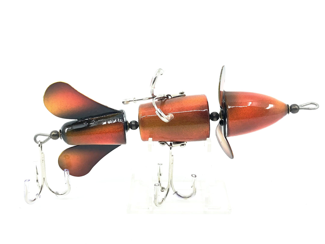 Musky Dan (XXX Lures) Globe/Spinner Lure, Orange/Black/Yellow Color
