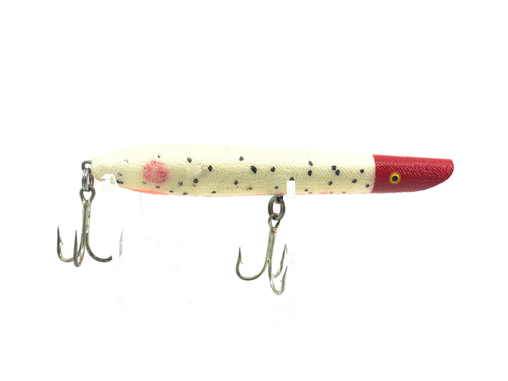 Cotton Cordell Pencil Popper 6600, Repainted Red Head/Silver Color