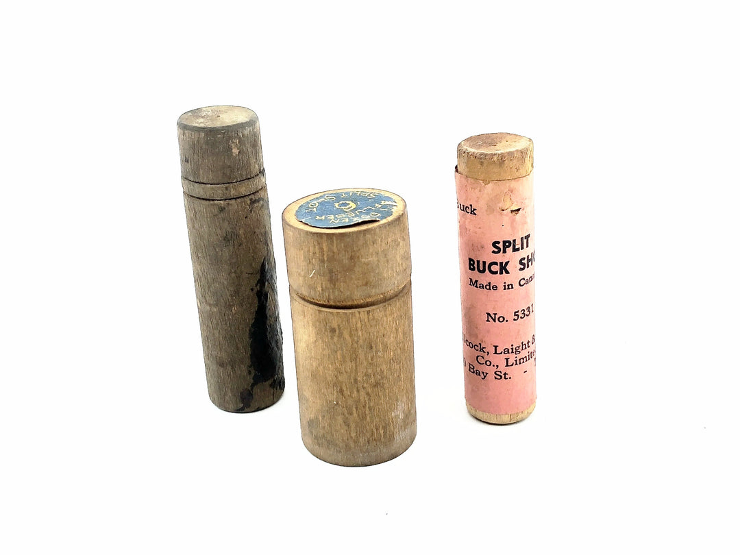 Pflueger, Allcock Co. &amp; Other Wooden Sinker Containers