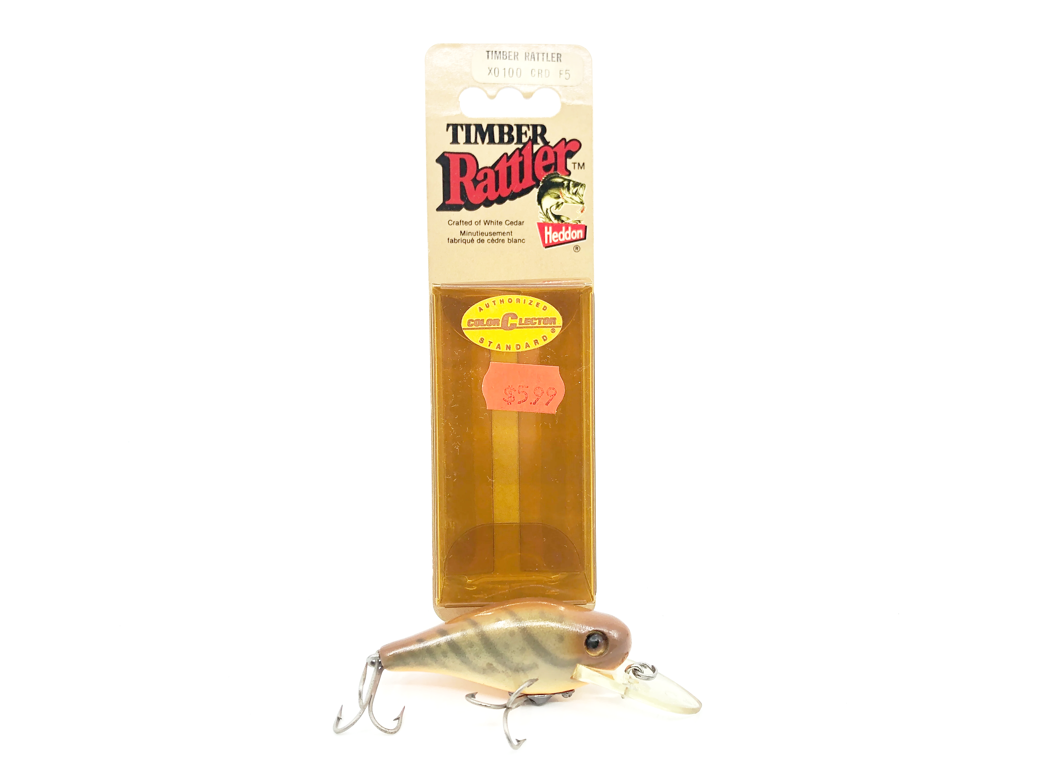 Heddon Timber Rattler X100, CRD Crawdad Color on Card – My Bait Shop, LLC