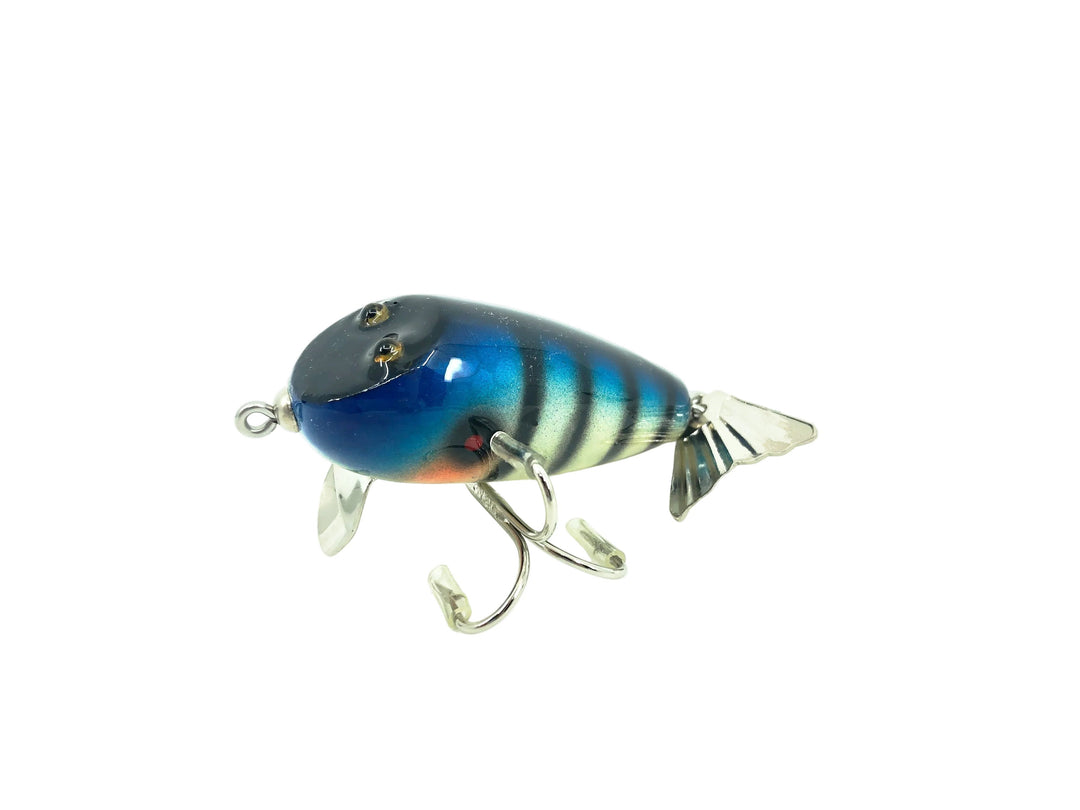 Musky Dan (XXX Lures) River Rustler, Blue/Silver/Black Ribs Color w/COA