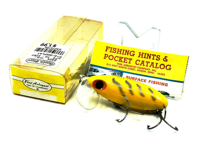 Arbogast Jitterbug Clear Lip 5/8oz, Yellow Shore Color with Box