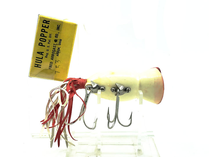 Arbogast Hula Popper 750, Red Head/White Color with Box