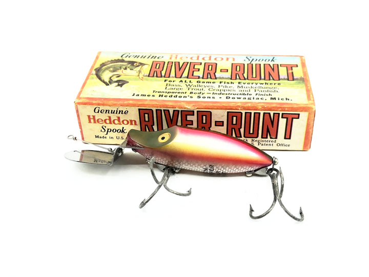 Heddon River Runt Spook Go-Deeper, D-9110-RB Rainbow Color with Box and Paperwork