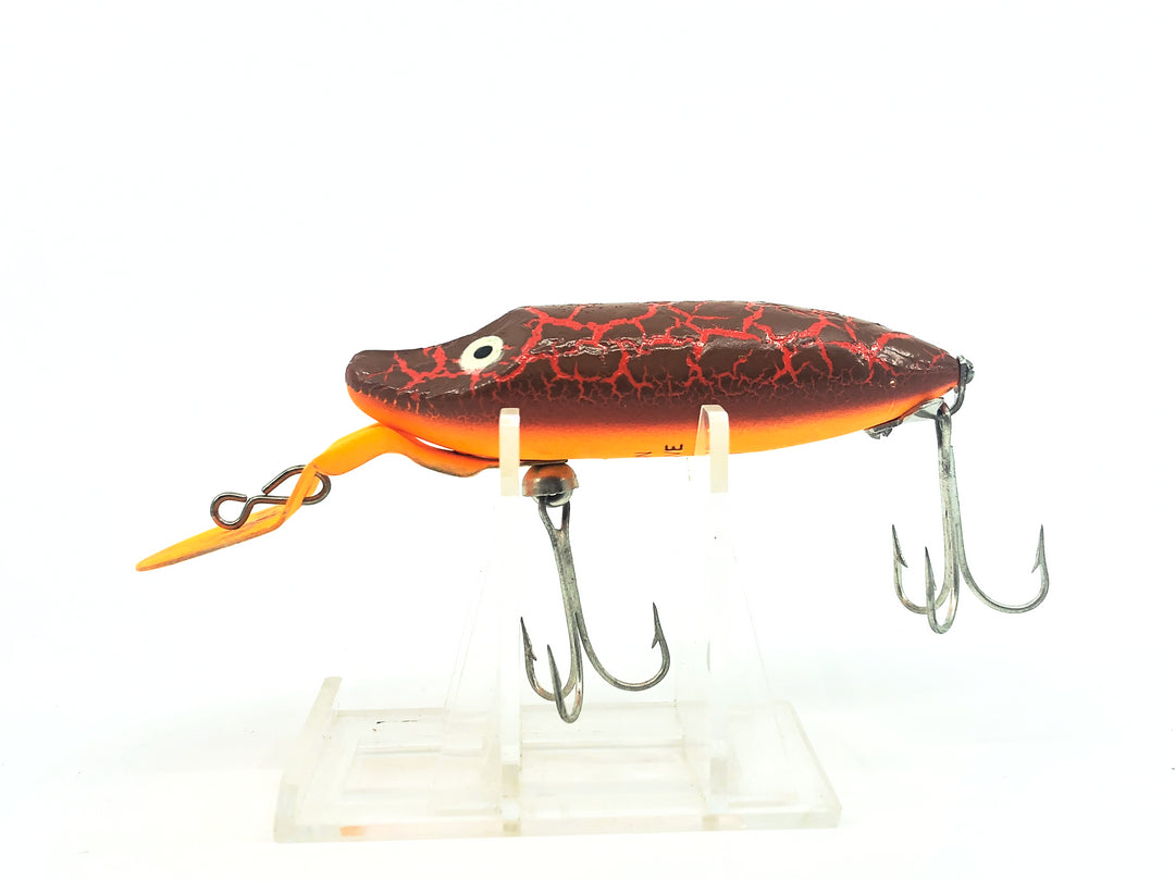 Heddon River Runt Deep Dive, CBO Crackle Back Orange Color