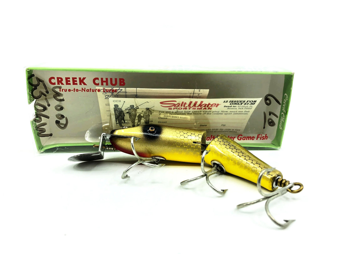 Creek Chub Jointed Snook Pikie 5500, Gold Scale Color 5506 with Box-Tough Special Order