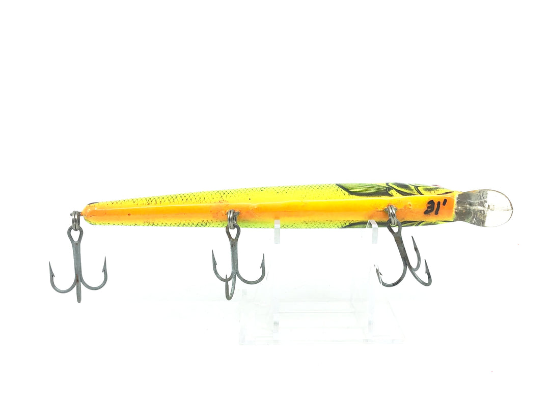 Bomber Magnum Long a 16A, XM7 Fire River Minnow/Orange Belly Color