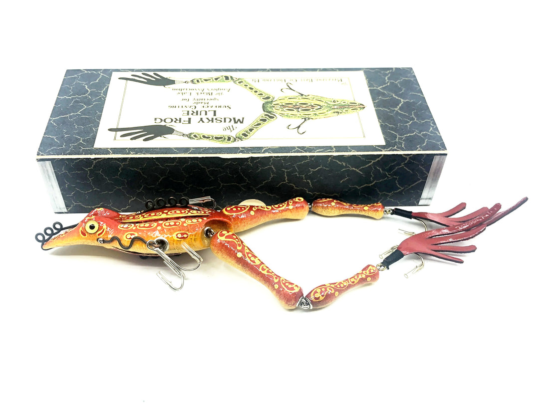 Macatawa Bait Co. Musky Red Frog 9 1/2" Lure w/Box -1980s
