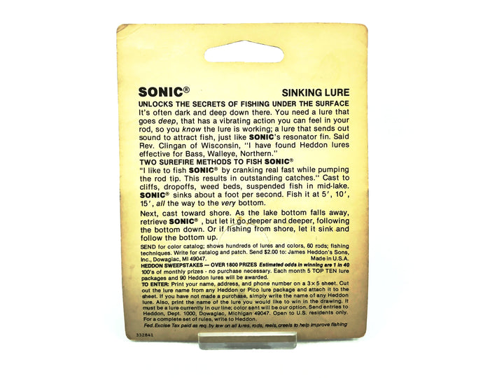 Heddon Sonic 385 CD, Coachdog Color on Card