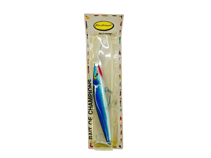 Arbogast Giant Snooker 855, #134 Blue Scale Silver Stripe Color on Card