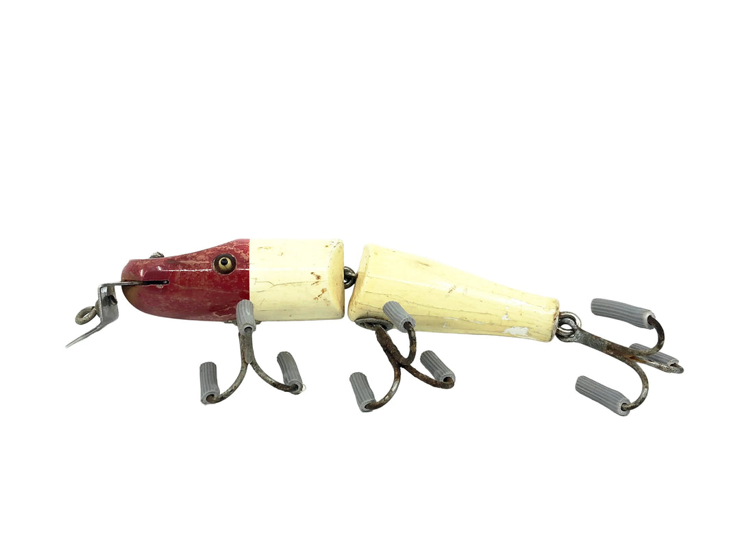 Creek Chub 2600 Jointed Pikie Minnow, Red Head/White Color 2601 Glass Eyes