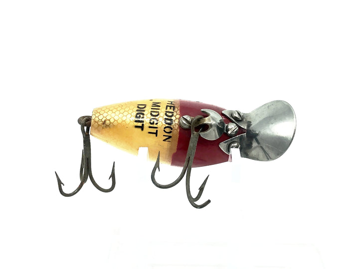 Heddon Midgit Digit River Runt Spook 9020, RH Red Head/White Color