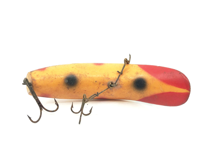 Helin Flatfish S3, LOB Light Orange Red Tip Black Stripe Color -Vintage Plastic