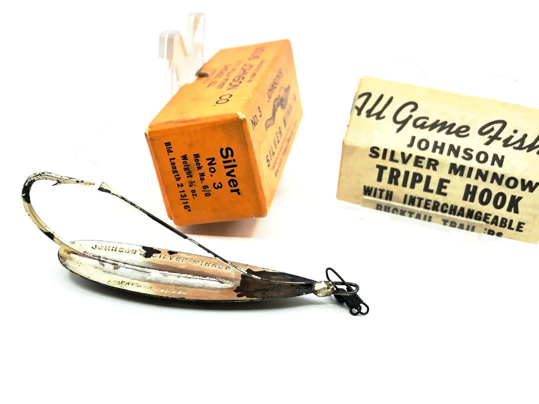 Johnson Silver Minnow No.3, Silver Color in Box