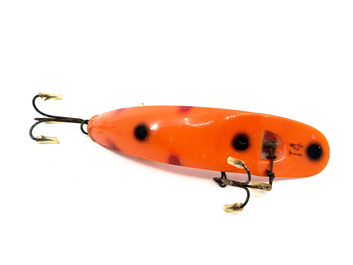 Helin Flatfish T4, OR Orange/Spots Color - Vintage plastic version