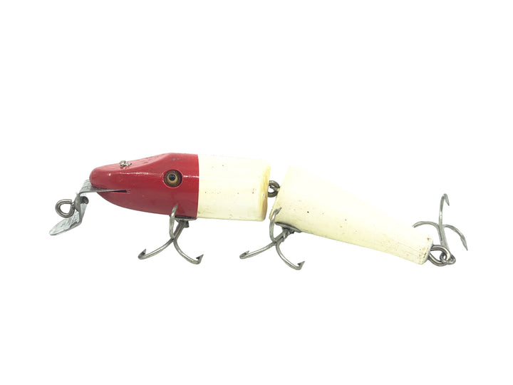 Creek Chub 2600 Jointed Pikie Minnow, Red Head/White Color 2601 Glass Eyes
