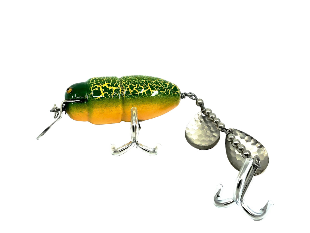 Musky Dan (XXX Lures) Husky Beetle, Frog Crackle Back Color