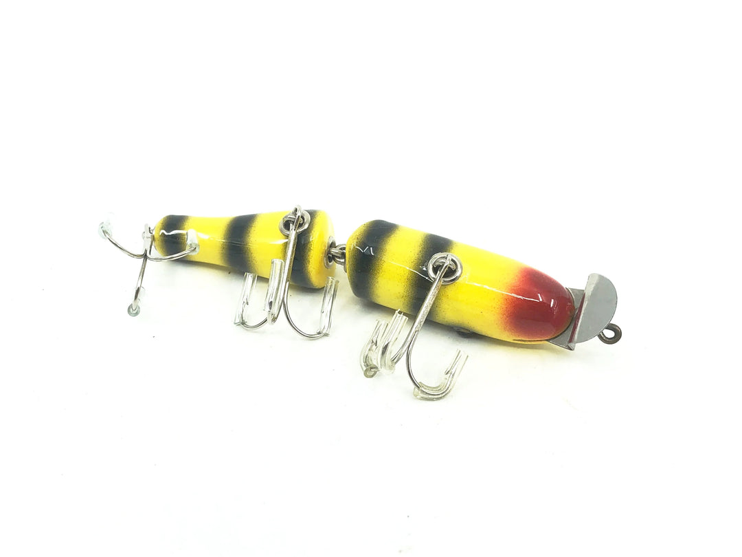 Musky Dan (XXX Lures) Repainted Creek Chub Jointed Pikie, Tiger Stripe Color w/COA