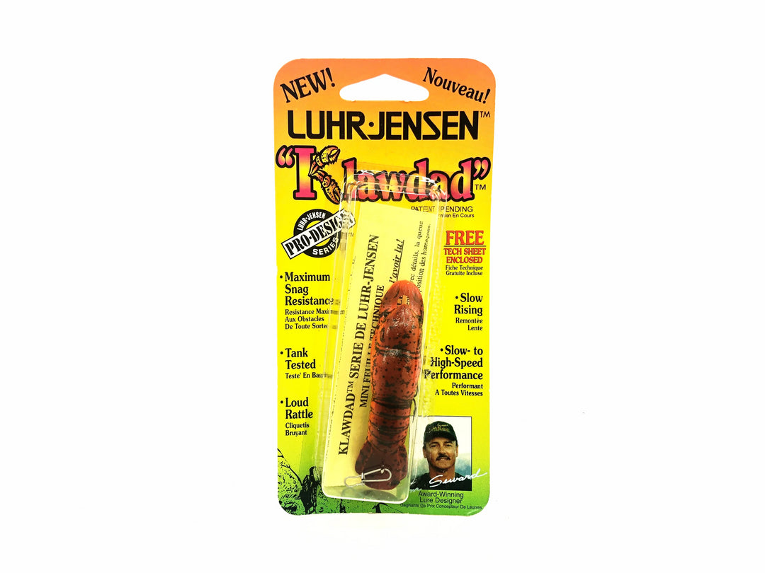 Luhr-Jensen Klawdad, Crawfish Color on Card - Small Size