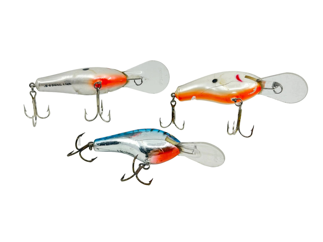 Bagley Diving Balsa 3 "DB3" Trio Pack - Fine Cracks - Fish / Fix Lot