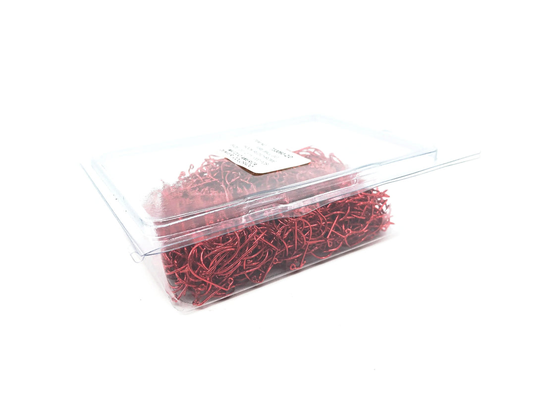 Matzuo America Fire Ball Jig Hooks Red/Chrome Size 2/0 Qty 1000 Hooks, 733060-2/0