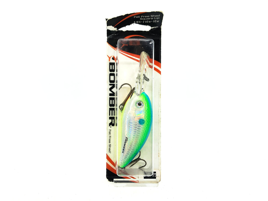 Bomber Fat Free Shad Square Lip, Dance's Citrus Shad Color on Card
