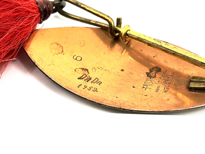 Pflueger Muskill Spinner #6, Silver Gold Dots Blade - Marked