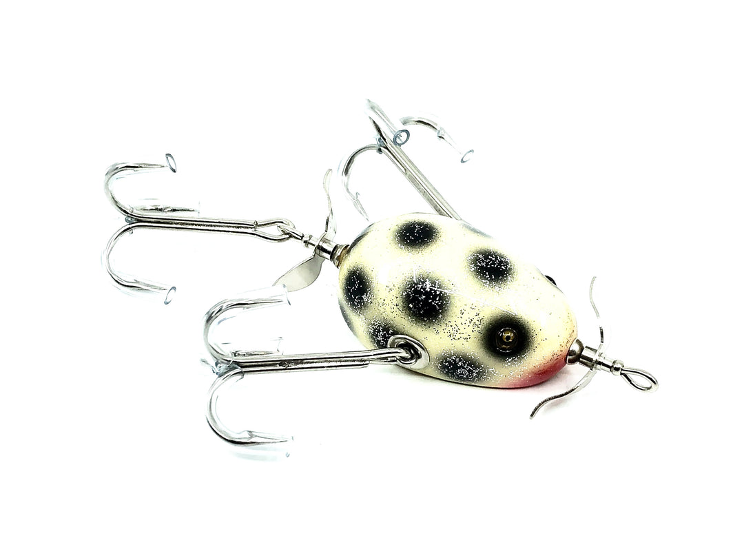Musky Dan (XXX Lures) Kent Frog, White/Black Dots Color