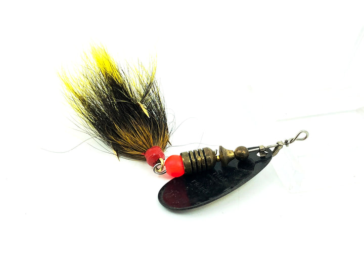 Mepps Black Fury #3, Yellow Treble/Black/Yellow Spots Color