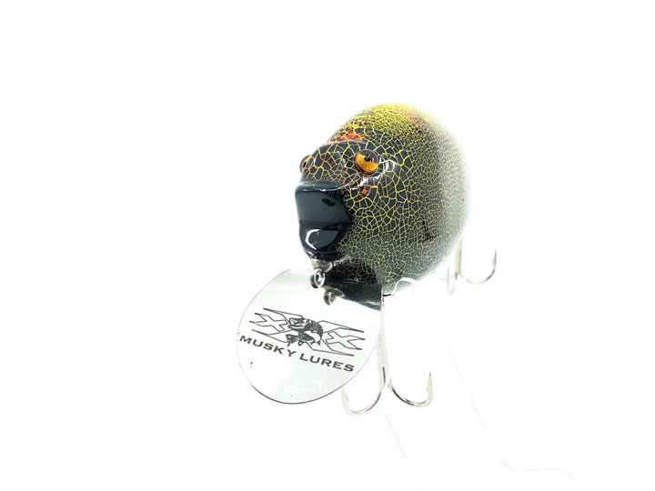 Musky Dan (XXX Lures) Giant Punkinseed 4 1/2", Green/Black Crackle Back Color