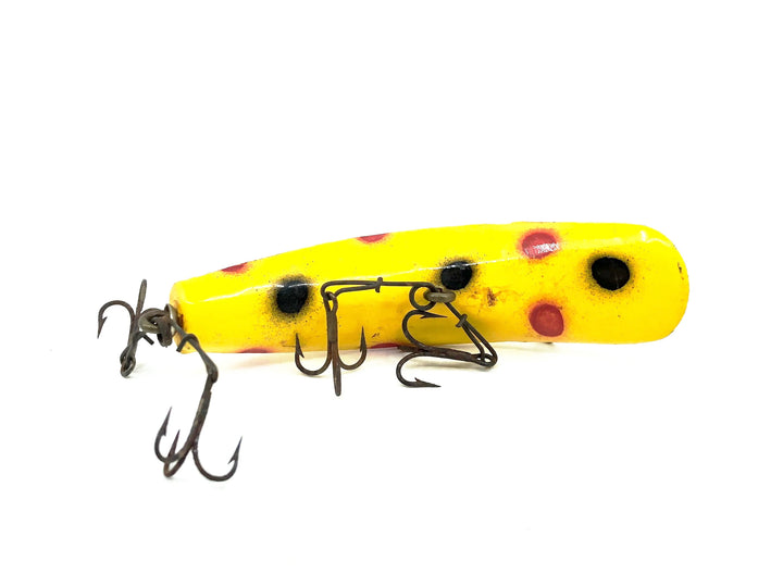Helin Flatfish LU, YE Yellow/Spots Color - Vintage Plastic