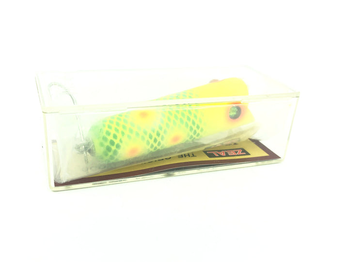 Zeal Uncanny Champ 2001 3/8oz Size , Chartreuse/Green Scale/Orange Belly Color with Box