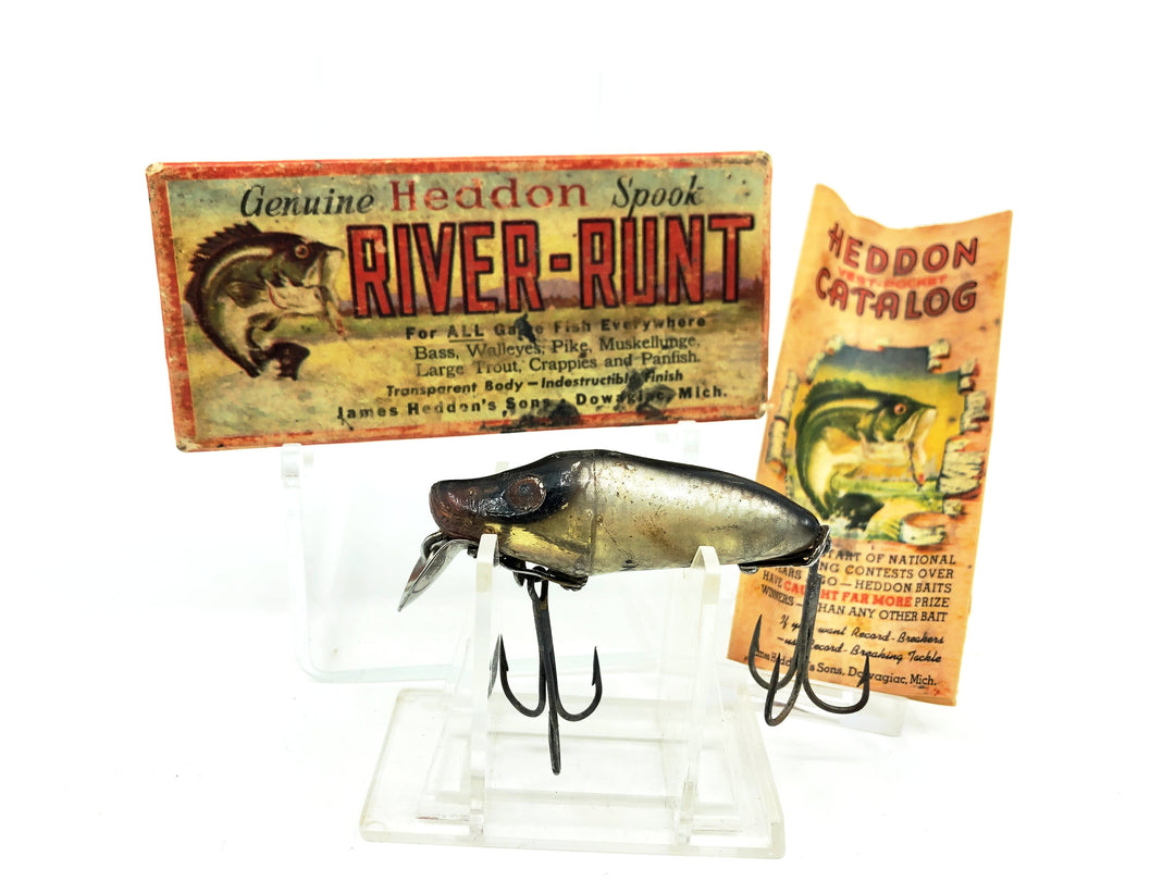 Heddon River Runt Spook Sinker 9110-P, Shiner Color with Box/Catalogue