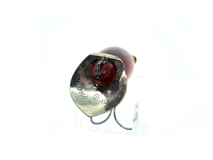 Heddon #7000 Deep-O-Diver, Repainted Red/Cyan Crackleback Color