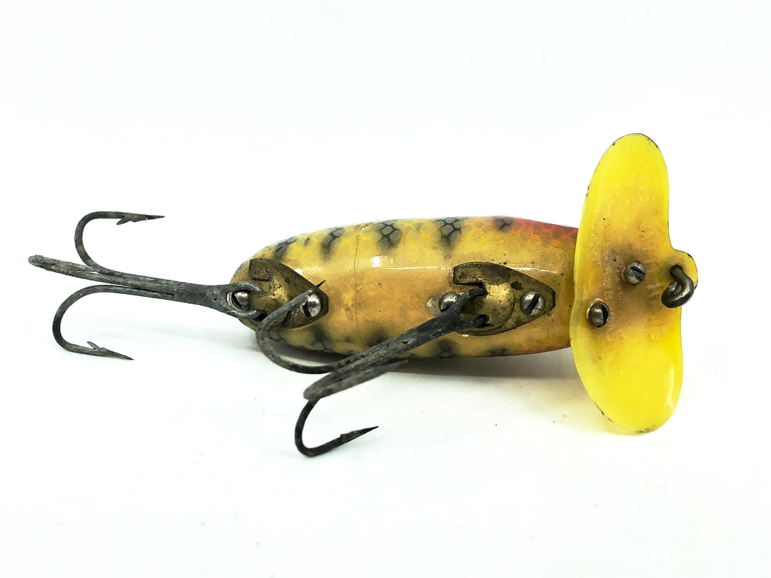 Arbogast Plastic Lip Jitterbug 1940's WWII Era, Perch Color - War Bug