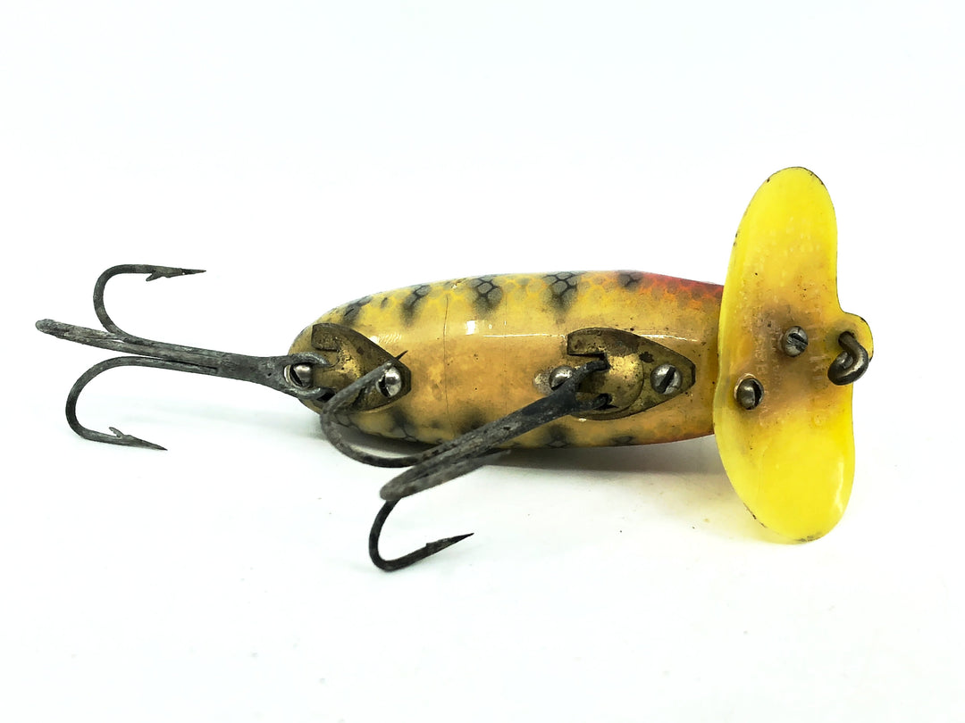 Arbogast Plastic Lip Jitterbug 1940's WWII Era, Perch Color - War Bug-Wooden?