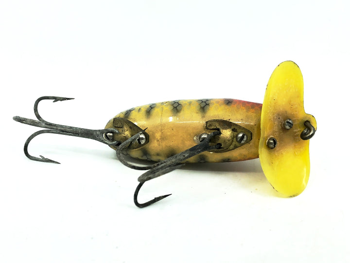 Arbogast Plastic Lip Jitterbug 1940's WWII Era, Perch Color - War Bug-Wooden?