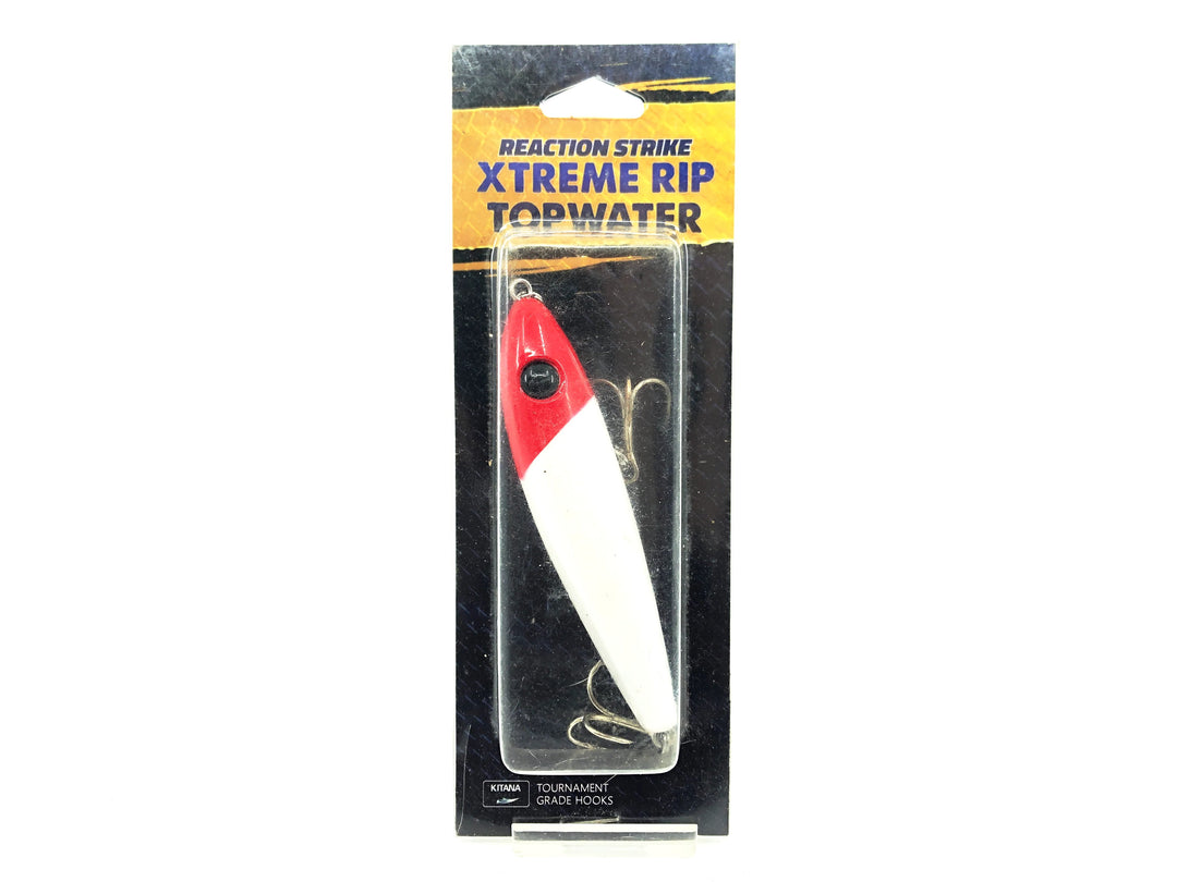 Reaction Strike Xtreme Rip Topwater, Red/White Color on Card Surface Crank Bait
