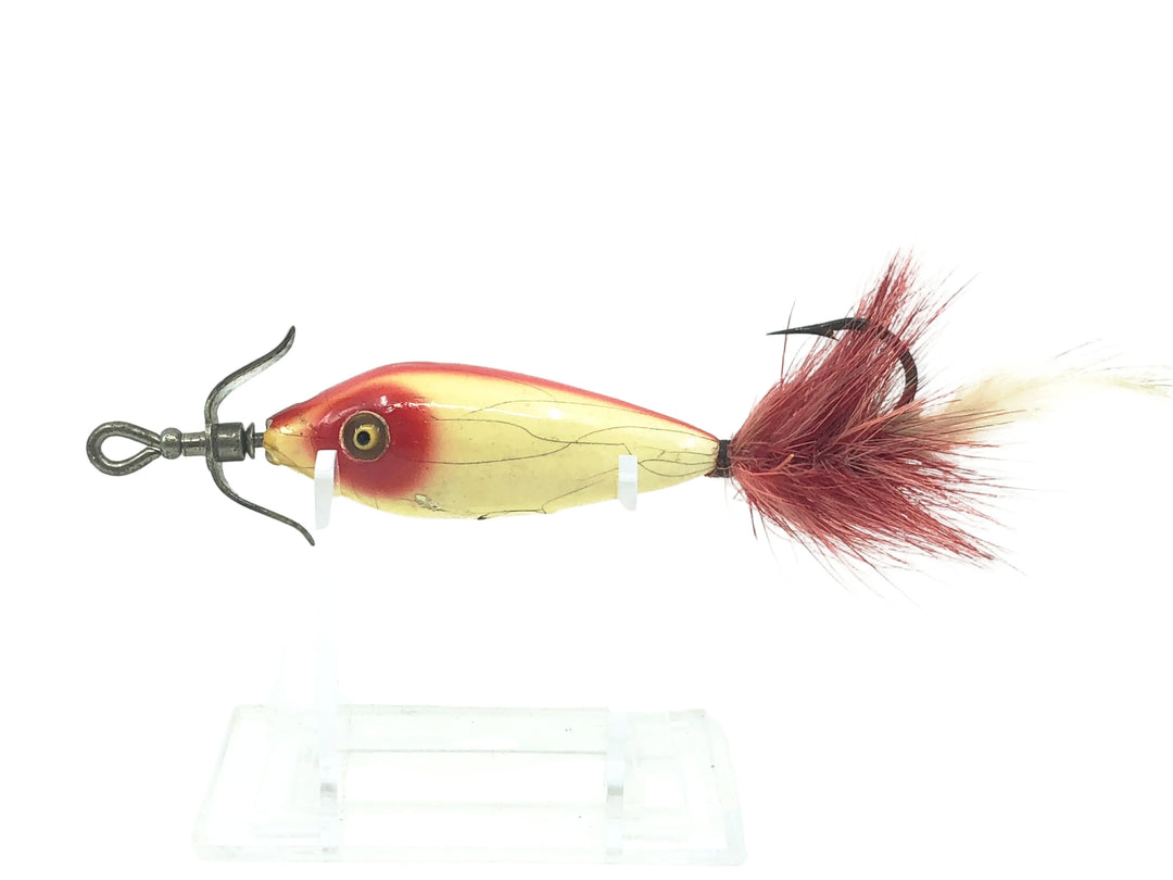 Heddon #40 Walton Feather Tail, Red/White Color
