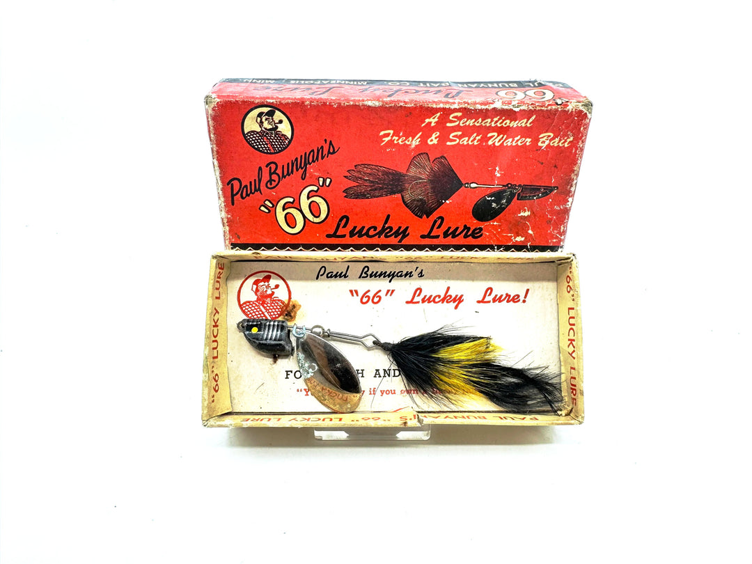 Vintage Paul Bunyan's 66, Black Hackle Color with Box