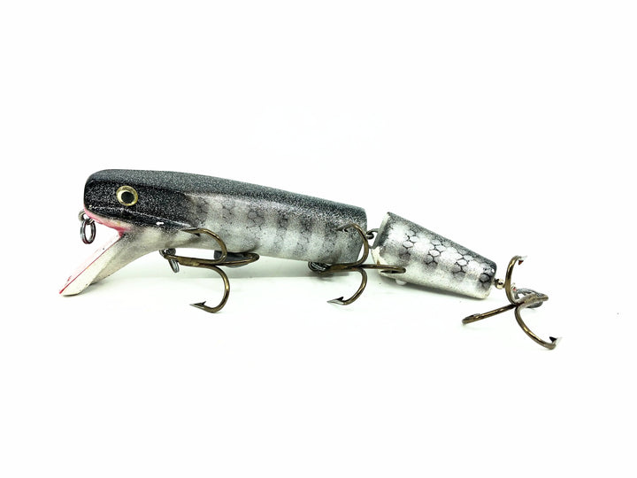 Drifter Tackle 6" Jointed Muskie Stalker, Silver Black Ribs Color