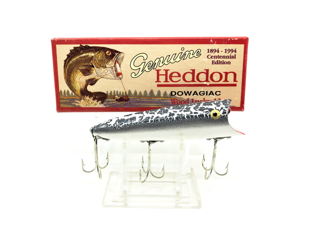Heddon Centennial Edition Wood Lucky 13 New in Box NO. X2500W-GCB-Gray Crackleback